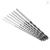 Toyutw)7pcs/set 300mm 超長布拉德尖高碳鋼木鑽頭套裝三點木工鑽