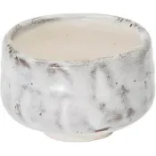 (店+)【美濃燒】美濃燒 抹茶碗 鼠志野捶目紋 日本製茶道具