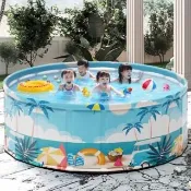免充氣 泳池 折疊泳池120cm(附戲水池工具 游泳池 球池 儲水桶)
