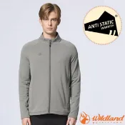 【荒野 WildLand】男 保暖輕量四彈 外套 stretch 中層衣 抗靜電 薄外套 登山健行 0B32610