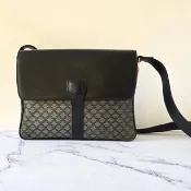 中古包 Celine黑灰色凱旋門豆腐包 單肩包 側背包 斜背包 二手包