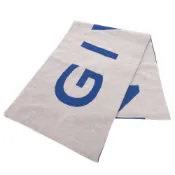 【DOKODEMO】近全新 Givenchy Logo 羊毛灰藍色圍巾 0509 [二手] GIVENCHY