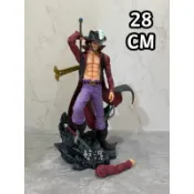 航海王 海賊王28cm鷹眼米霍克 可替換手二次元禮品GK手辦桌面雕像動漫周邊擺件公仔萬聖節聖誕節兒童節新年禮物