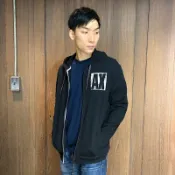 美國百分百【全新真品】Armani Exchange 棉質連帽外套 AX 夾克 亞曼尼 男款 上衣 黑色 M號 AO78