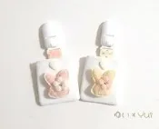 唯小伊手作＊花兔兔(布貼款)＊小平安符袋/護身符袋/香火袋＊八卦符適用