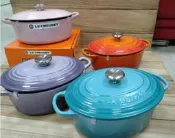 【零網】全新現貨/ 【Le Creuset】琺瑯鑄鐵鍋橢圓鍋23cm / 雪紡粉 火豔橘 藍鈴紫 加勒比海藍
