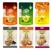 【3點1刻】夏季午茶組 (鮮萃冷韻茶x3包+腰果x3包)_四季春/蜜香烏龍/蕎麥茶+薄鹽/蜂蜜/黑芝麻
