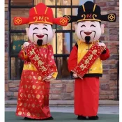 8YP出租財神爺人偶服裝福祿壽喜財開幕慶典整套人偶裝年會表演服租賃