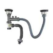 (店+)【蝴蝶衛浴】雙槽式 廚房水槽落水頭-提籠11cm+14cm（流理臺落水頭.水槽提藍.防蟑防臭.水槽落水頭.有效防蟑防臭.下水管）