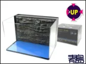 八月缺AA。。青島水族。。OT-BF-45台灣UP雅柏-ㄇ型套缸 背部過濾+濾材+馬達=平面岩板45*30*30cm