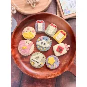 饅菓糖心屋🌟無糖霜收涎餅乾-減糖、無蛋❤️公版區-自選❤️可寫名字｜天然色素｜收口水餅乾｜4個月