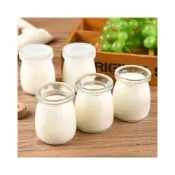 (店+)【烘焙好物市集】100cc玻璃 布丁瓶 (附塑膠蓋) ｜台灣製造 布丁奶酪玻璃瓶 不含其它物品