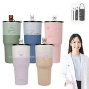 IKUK艾可 陶瓷保溫杯 900ml /水瓶 吸管 環保杯 冰壩杯 保溫瓶 珍奶 拿鐵 手搖飲 咖啡杯 美式 茶 巧克力
