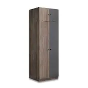 【ASSARI】2.5x8尺加高卡樂夫拉門單吊衣櫃(寬75x深56x高244.5cm)