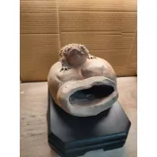 牛樟 木雕 台灣牛樟木雕 福袋蟾蜍 咬錢蟾蜍 招財 進寶 純手工雕刻 三義老師傅雕工