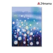 【24mama 掛畫】單聯式 油畫布 抽象 春天 繪畫藝術 植物花卉 夏天 插圖 無框畫-30x40cm(蒲公英花園02)