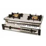 和家 崁入式 2環 不銹鋼面板瓦斯爐 SK-700 / SK700 桶裝瓦斯專用.台灣製造.雙環合金爐頭*