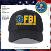 [臺灣出貨免運】FBI美國聯邦調查局特工電影棒球帽子遮太陽帽運動男女鴨舌帽夏冬