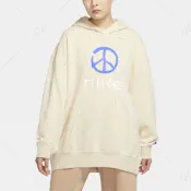 NIKE 上衣 女款 長袖上衣 帽T 運動 SPORTSWEAR 奶茶 FB1823-104