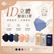 艾爾絲4D立體醫用口罩 10入 口罩 口罩醫療 4d 醫療口罩 艾爾絲口罩 醫用口罩 4d口罩 魚型口罩 口罩立體