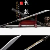 【龍泉劍莊】龍泉寶刀 長款 一體高碳鋼鍛打 康熙寶刀 影視道具 戰刀 清腰刀 鎮宅 擺件 收藏刀 未開刃 無鋒利度