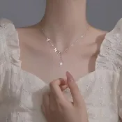 【MoonDy】999純銀項鍊 女生項鍊 蝴蝶項鍊 流蘇項鍊 歐美項鍊 單鑽項鍊 閨蜜項鍊 垂墜項鍊