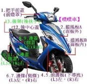 【噗噗車】KYMCO光陽原廠車殼G6-125.150系列原廠車殼(烤漆部分+後架{後扶手})正廠零件/G6車殼