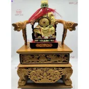 神像文椅雙龍椅實木雕刻香火椅佛像座椅脫椅佛具文椅佛椅木雕工藝／夭夭百貨