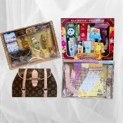 【上芳香業】金紙 紙紮用品 女用首飾+手帕襪子+盥洗用品護膚+紙紮LV包包(紙紮首飾 頭七 滿七 塔位 祭祖)