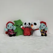 【臺灣出貨】聖誕夜驚魂南瓜王子骷髏傑克毛絨玩具萬聖節莎莉玩偶娃娃公仔裝飾