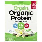 【iHerb】Orgain, 有機蛋白質™ 粉，植物基，香草豆，10 包，每包 1.62 盎司（46 克）