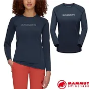MAMMUT 長毛象 女 Selun FL 快乾彈力長袖圓領運動T恤.休閒衫_海洋藍