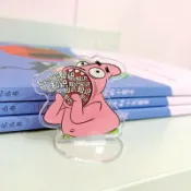 🥇桃園出貨 現時特賣✨卷王海綿寶寶勵志學習立牌創意亞克力便簽夾搞怪創意派大星擺件