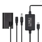 Pd USB Type-C 電纜轉 DR-E6 虛擬電池 DC 耦合器 LP-E6N 替換佳能 EOS 60D 70D 