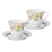 【NORITAKE】塔斯克花園-咖啡對杯(精緻禮盒組)