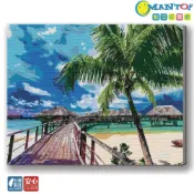 (店+)【Manto】玩轉馬爾地夫-台灣製DIY數字油畫|超取專用大小
