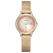 CITIZEN 星辰錶 XC系列 廣告錶款 米蘭帶 光動能(EW2635-54W)28mm
