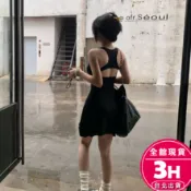 【梨卡】隔日到貨 女裝 短裙 洋裝 吊帶洋裝 連身裙 露背短裙 法式洋裝 修身洋裝 舒適洋裝 GA4399【現貨24H】