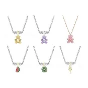 【SWAROVSKI 施華洛世奇】官方直營 Idyllia Charm Remix項鍊組 小熊/幸運草/西瓜/心與鑰匙 多款可選