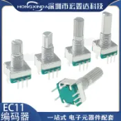 『量大價優』EC11旋轉編碼器電位器正向/反向梅花柄/半軸D軸15MM20MM帶開關5腳