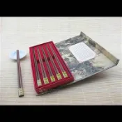 協貿國際日用品生活館 紅木筷子千年黑檀木筷子無漆無蠟越南平寶高檔禮盒小盒裝十雙木筷