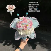 胖眫精選😊七夕限定夏日甜筒冰淇淋花束成品仿真花女友閨蜜見面生日情人節禮