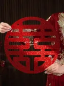 ♡modern life.、 喜字貼結婚專用婚房佈置貼紙婚禮裝飾大喜字大門窗戶衣櫃囍字門貼