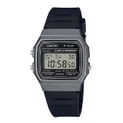附發票 台灣卡西歐公司貨【時間光廊】CASIO 卡西歐 簡約電子錶 方型 F-91WM-1B 鐵灰