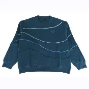 【Paul Smith】PAUL SMITH布標白字LOGO有機棉質圓領長袖運動衫(男款/深藍)