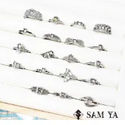 [SAMYA] 空托 戒指 橢圓 4*6mm 925銀 C組 電鍍K金 活圍 請先閱讀內文 戒托 戒台 (鑲嵌訂製)