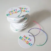 【派對包裝】生日圓形吊卡 - 吊卡、吊牌、包裝裝飾、生日禮、生日快樂、分享禮、派對用品