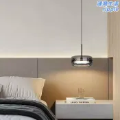 漣漪生活 【極簡輕奢】餐廳吊燈 玻璃吊燈 三頭吊燈 飯廳燈 餐桌燈 島餐吊燈 北歐風 高級感 設計師款 黃銅燈座 可調高度