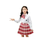 (店+)綺羅 JK裙百褶裙短裙水手服✨可愛學院風裙子 春秋款洋裝 中大童女童紗裙褲 格紋短裙 學生制服 JK百褶裙