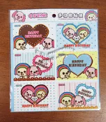 [佩姬蘇 文具]2013 open多功能貼紙-生日快樂-open小將小桃甜蜜蜜